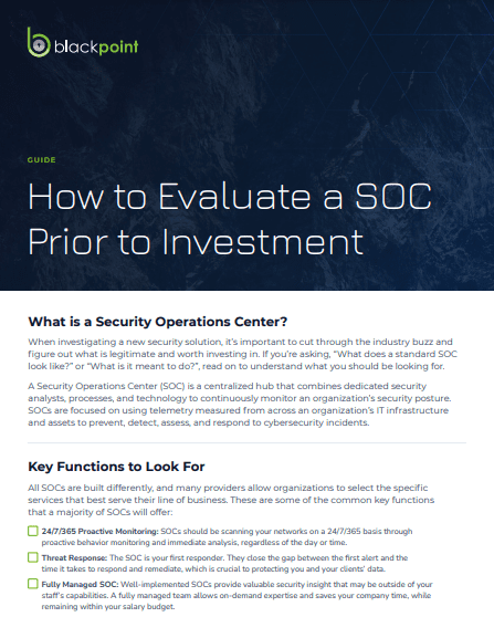 How to Evaluate a SOC Prior to Investment