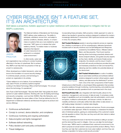 Cyber resilience isn’t a feature set, it’s an architecture