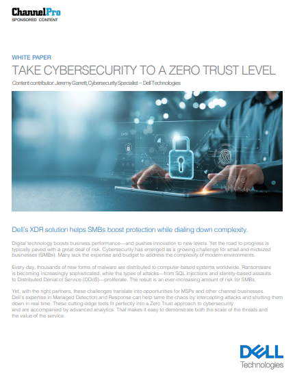 Take cybersecurity to a zero trust level